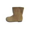 Botas de tornozelo estilo Birkenstock na cor Marrom Maillard para mulheres, nova coleção de outono de 2026, bico redondo, sem cadarço, estilo Botas Martin com design interno para aumentar a altura, e um estilo moderno com salto bloco