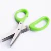 Tijeras Multicapa de Acero Inoxidable tamaño pequeño Artefacto para Cortar Verduras Cebolleta Multifuncional Tijeras para Verduras Tijeras para Algas Marinas Artefacto de Cocina para Cortar Verduras