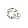 Anillo de dedo índice personalizado con diseño de nicho abierto, diseño de cara sonriente soleada japonesa y coreana, anillo para niña sencilla, combinable con todo.