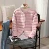 Chaqueta Ligera de Plumas Transfronteriza 2024 para Mujer Corta Cuello Redondo Forro Cálido Ajustada Delgada Ropa Interior Chaqueta Talla Grande Moderna