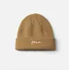 Chapéu de Lã de Marca Fashion Elegante Personalizado para Homens e Mulheres Outono e Inverno Chapéu de Tricô Cinza Inverno Masculino Quente Novo Estilo 2024