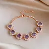 Pulsera de diamantes cuadrados, diseño elegante y moderno de la marca coreana Flu, pulsera delicada y con sentido de la moda, pulsera de celebridades de Internet, recién llegada para mujeres.