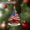 Decoración Acrílica para Coche Colgante conmemorativa del 250 Aniversario del Día de la Independencia Americana Transfronterizo Decoración para Árbol de Navidad Modelo Nuevo de Amazon