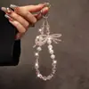 Nueva Cadena para Teléfono Móvil Cadena Colgante de Cristal Diseño de Gama Alta Pequeño Nicho Sentido del Diseño Exquisito Correa Colgante de Muñeca para Mujer Accesorios para Bolsos