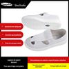 Sapatos antiestáticos de quatro furos de lona respirável à prova de poeira PU fundo macio livre de poeira pvc fundo duro antiderrapante sapatos eletrônicos de trabalho de fábrica