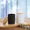 Vaso de vela de aromaterapia de vidrio DIY taza de vela casera esmerilada con tapa portavelas creativo vaso de vidrio taza vacía adornos