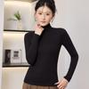 Camiseta Térmica de Cuello Alto Gruesa de Invierno para Mujer, Manga Larga, Capa Base Blanca, Estilo Familiar (Padre-Hijo), Nueva Ropa Interior Cálida