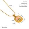 Colgante de Tulipán Retro Francés Pintado al Óleo para Mujer, Diseño Nicho, Elegante Collar de Cadena para Clavícula de Acero de Titanio para Mujer