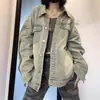 Jaqueta Jeans Masculina Retrô Japonesa Desgastada Tendência 2026 Unissex Marca Tendência Streetwear Solta Casual Versátil Roupa Externa para Casal