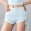 Conjunto de Yoga de Bloques de Color Veraniego con Tirantes para Mujer Pantalones Cortos con Cordón Lateral Adelgazantes Pilates Correr Fitness Conjunto de Dos Piezas