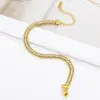 Pulseira Estilo Europeu Elo Cubano Totalmente Cravejada de Diamantes Aço Titânio Cor Fixa Colar de Diamantes Dupla Camada Brilhante Acessórios Femininos Transfronteiriços Em Estoque Atacado