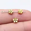 6x 6x 3mm 0.4g multicolor DIY accesorios hechos a mano flores y árboles flores cuentas con agujero pequeño