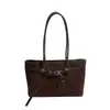 Bolso Tote de Felpa y Gamuza Minimalista para Mujer 2026 Otoño Gran Capacidad Casual Bolso de Hombro para el Trabajo Moda Tendencia