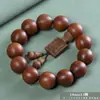 Sándalo Rojo de Hoja Pequeña, Sándalo Rojo Estrella Dorada Indonesio, Secuoya, Cuentas Budistas de Oración Coleccionables, Pulseras de Cuentas Redondas, Pulseras de Regalo, Suministro al por Mayor