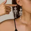 Aretes de Acrílico con un Toque de Alta Gama, Colgantes para Oreja de Lentejuelas Patchwork con Letras Ghost Boo, Aretes de Halloween, Aretes de Nicho