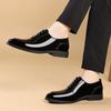 Zapatos de Vestir de Negocios Zapatos de Cuero para Hombre de Borde Abierto con Cuentas de Cuero Lacado Zapatos de Boda Zapatos Británicos de Moda Zapatos Casuales de Punta a la Moda para Hombre