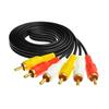 3/3 rojo, amarillo y blanco línea AV juego tricolor decodificador línea de audio conexión tres a tres línea de audio línea para bocina de audio