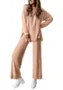 Comercio exterior transfronterizo Amazon Europeo y Americano 2026 ropa de mujer cómoda y elegante, cuello redondo holgada manga larga elástica pantalones largos ropa de estar