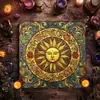 Mantel Más Vendido Transfronterizo, Mantel de Mesa de Cartas del Tarot, Paño de Tarot, Tapete de Mesa, Paño de Altar, Diseño Personalizado con Temática Zodiacal