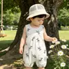 Mameluco de verano para bebé, enterizo fino sin mangas para bebés, ropa transpirable para recién nacidos, ropa de verano