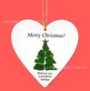 Decoración colgante para árbol de Navidad redonda de acrílico blanco porcelana para Año Nuevo Transfronterizo Regalo de Navidad Acción de Gracias