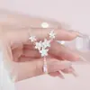 Collar con Borla de Flor de Cinco Pétalos de Plata Esterlina S999 Temperamento Femenino Estilo Bosque Cadena Elegante Adelgazante Tridimensional Cadena para Clavícula Dropshipping