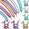 Variedade de Balões Longos de Cor Metálica Balão Mágico Tecelagem Colorido Criativo Casamento Casamento Aniversário Arranjo Balões Longos