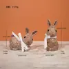 Set de Conejos de Madera Creativos de Pascua Transfronterizos Decoración Nórdica para el Hogar, Jardín Exterior Manualidades de Resina Adornos