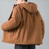 Chaqueta acolchada de algodón de invierno resistente al viento y al frío Chaqueta acolchada de algodón de terciopelo de cordero grueso de invierno para hombre Chaqueta con capucha para hombre