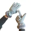 Luvas para Mulheres no Inverno, Tela Sensível ao Toque para Ciclismo, Veludo Grosso para Veículo Elétrico, Impermeável, à Prova de Frio, à Prova de Vento, Quentes para Ciclismo, Antiderrapantes