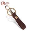 Llavero vintage al por mayor en stock, llavero artesanal de cuero de caballo loco para hombre, llavero de cuero genuino personalizado, llavero de metal