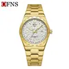 Ofns Reloj de Moda Más Vendido Transfronterizo Clásico para Hombre con Doble Calendario de Cuarzo Correa de Acero Luminosa Reloj de Cuarzo de Negocios para Hombres