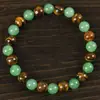 Pulsera de Piedras Naturales Europeas y Americanas con Cuentas, Nueva Moda, Elegante y Casual, Pulsera Elástica de Cuerda Estilo Chino Nuevo para Mujeres