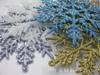 Pingente Floco de Neve Glitter Local de Casamento Natalino Pingente Decorativo DIY Floco de Neve Rosa Glitter 5-18cm