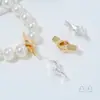 Chapado en Oro de 14K Lazo Cepillado Cinta de Satén con Cuentas Tira de Papel Brillante Nudo Separador Accesorios para Joyería DIY