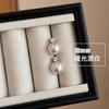 Pendientes Clásicos de Perlas Shijia de la Princesa Diana, Pendientes Nicho para Mujer, Retro Elegantes, Zirconita Maillard de Socialité Plata de Ley