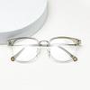 Gafas Danyang nuevo marco ultraligero para hombre grado ajustable cara cuadrada redonda guapo canalla marco de gafas redondo anti-azul 1008