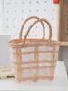 Nova Bolsa de Plástico Translúcido Trançada Bolsa de Presente de Mão Bolsa Trançada à Mão Bolsa de Gelatina Bolsa de Cesta de Legumes de Mão