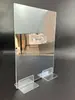 Suporte de Pé para Placa KT Clipe Acrílico para Anúncios Base Suporte de Clipe para Prateleira de Supermercado Sinal de Classificação para Farmácia Sinal Guia