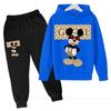 Conjunto de Sudadera y Pantalón Deportivo Lindo de Mickey Mouse para Niños Mayores, Moda Transfronteriza, Nuevo 2025, Conjunto Casual Infantil, Moderno