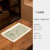 Esterilla de Té Brocada de Algodón y Lino con Borlas Hechas a Mano, Mantel Simple y Versátil, Esterilla Seca para Té, Esterilla para Mesa de Té, Esterilla Térmica para Té