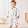 Saco de dormir de seda para bebé de 120 g para primavera, otoño e invierno, estilo grueso para niños recién nacidos, manta anti-patadas de algodón puro Clase A con piernas separadas