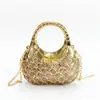 Bolso de Noche Cruzado de un Solo Hombro Transfronterizo Europeo y Americano para Mujer, Bolso de Mano de Acrílico Incrustado de Diamantes, Bolso de Mano Mini con Cadena de Lujo Ligero