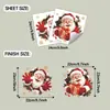 Fun-f1373 Caja de Regalo de Papá Noel Pintada Dormitorio Sala de Estar Armario Embellecimiento del Hogar Pegatina Decorativa Autoadhesiva