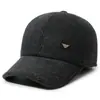 Sombrero de invierno para hombres de mediana edad y ancianos, sombrero a prueba de viento, gorra de béisbol a prueba de frío, gorra de pato extra gruesa con terciopelo, protección para las orejas, sombrero de algodón cálido