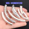 Plata de Ley s999 Textura Martillada Carácter Fu Pata de Gato Media Pulsera Tubo Curvo Cristal Wenwan Cuerda Trenzada para Mano Collar Accesorios Hechos a Mano DIY