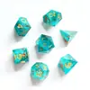 Dados de Resina Jogo de Mesa DND Dungeons & Dragons COC Roleplaying TRPG Cthulhu Poliédricos D4-D20 Conjunto de 7 Peças