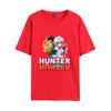 2023 nuevo cazador de tiempo completo secundario de dibujos animados de impresión digital para hombres y mujeres, blusa informal suelta de manga corta de verano