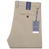 Pantalones casuales de grosor medio para Otoño e Invierno para hombre de algodón elástico rectos ajustados lavados pantalones de vestir para hombre pantalones caqui de lujo