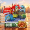 Imanes de Refrigerador de Changchun, Artesanías Culturales y Creativas de Viaje de la Ciudad de Jilin, Pegatinas Magnéticas de Madera, Atracciones Turísticas, Estilo de Tendencia Nacional